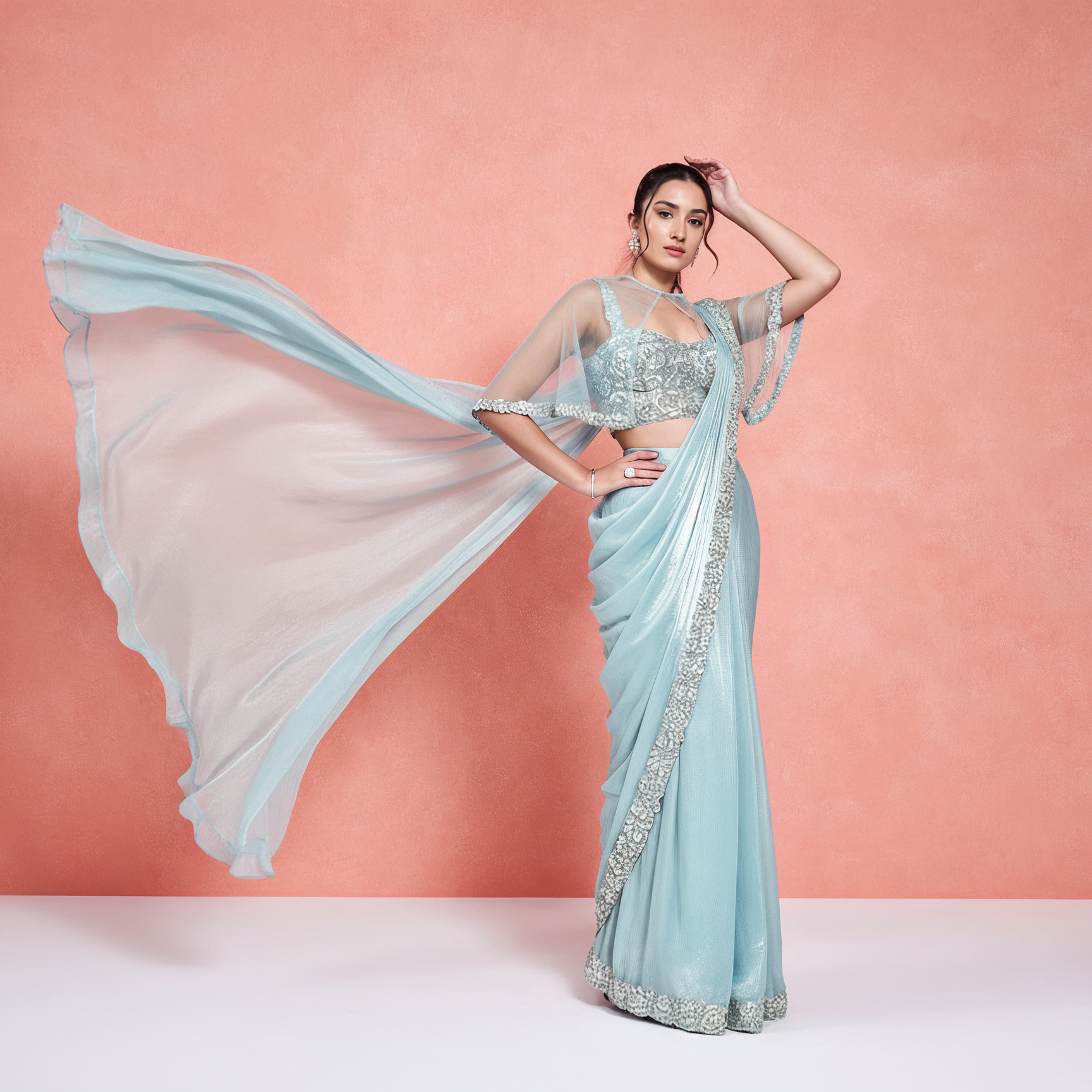 Satin Silk Ready-to-Wear Saree
