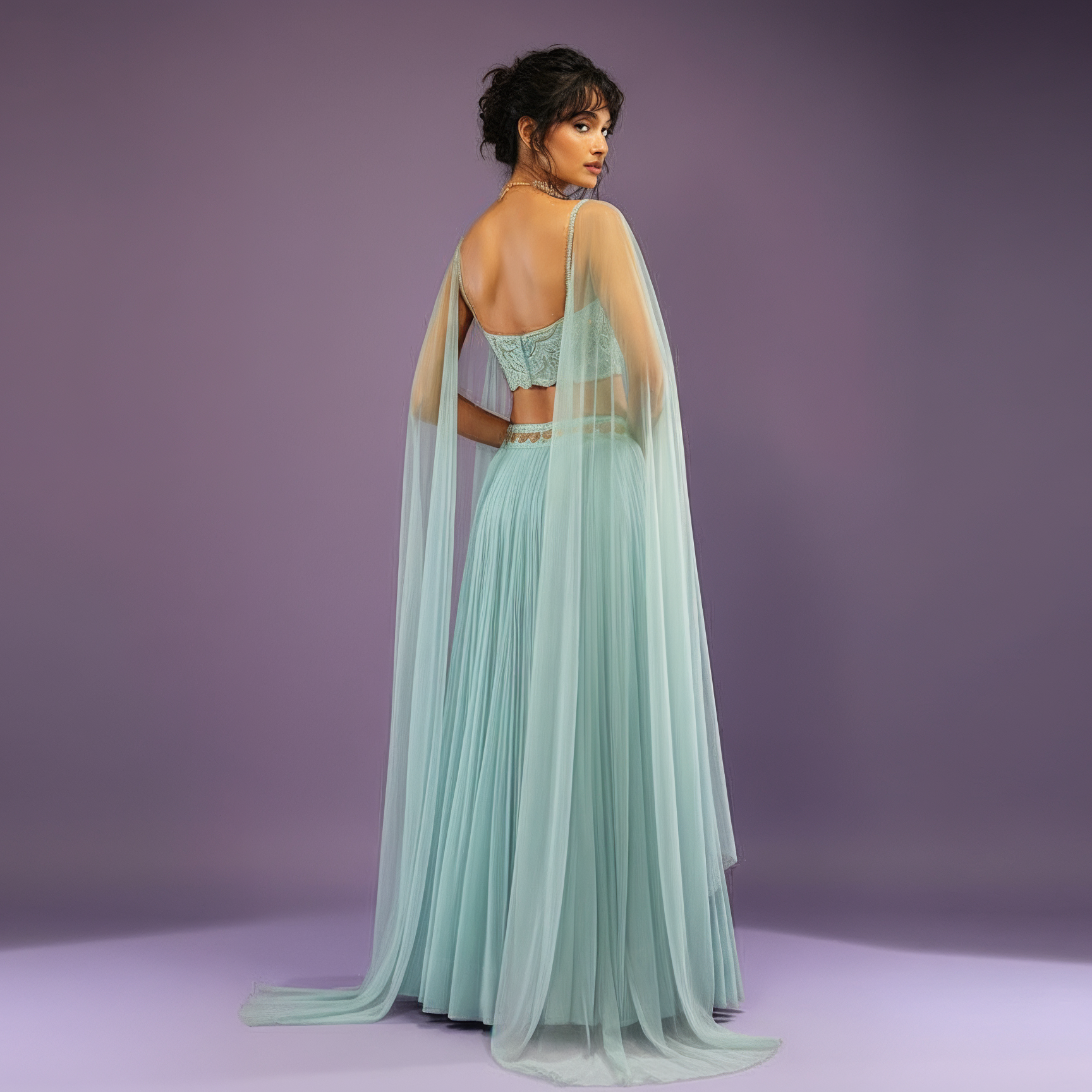 Pale Blue Lehenga Set